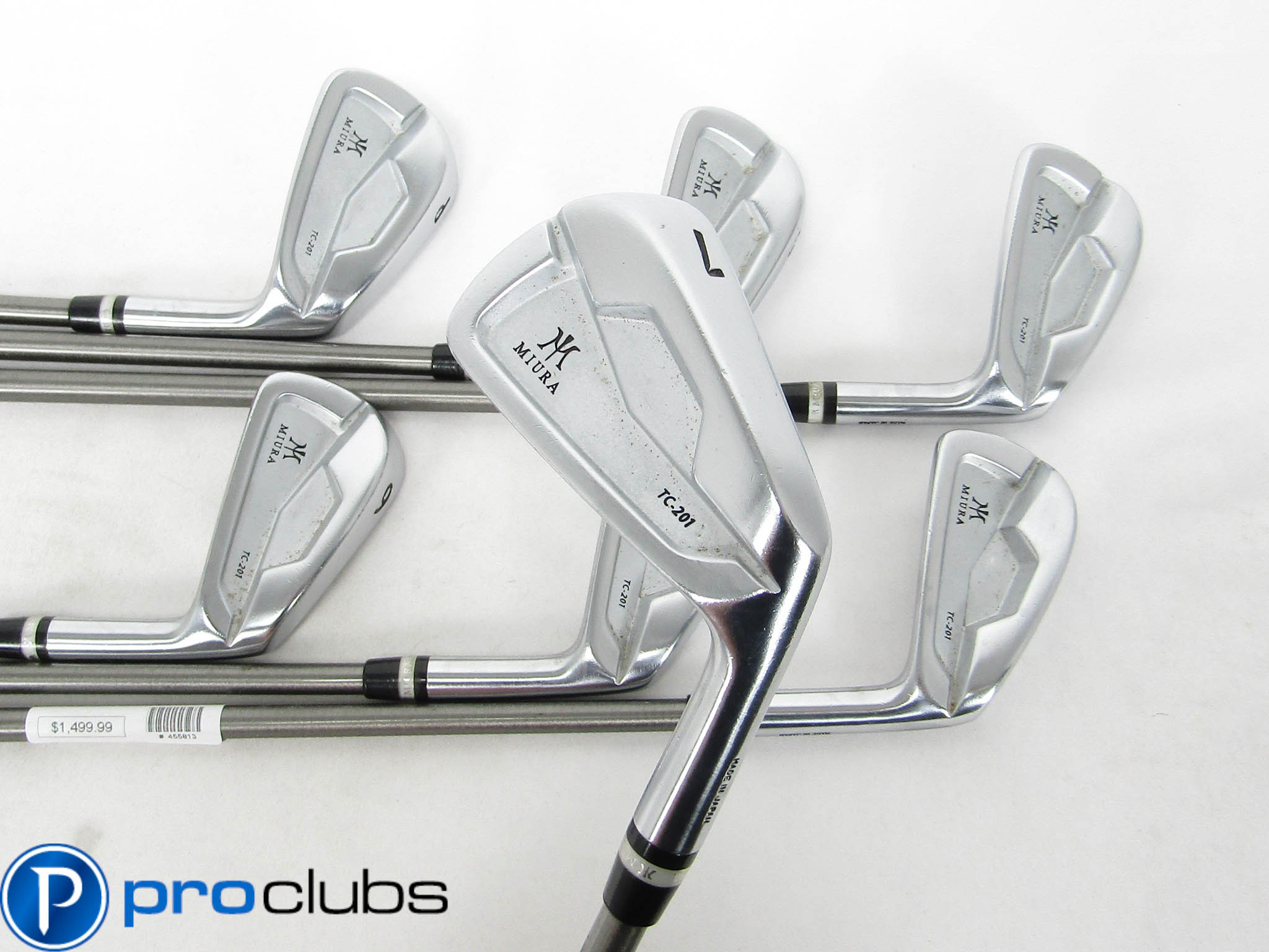 MIURA TC-201 FORGED IRONS 4-PW AEROTECH STEELFIBER i95 STIFF FLEX